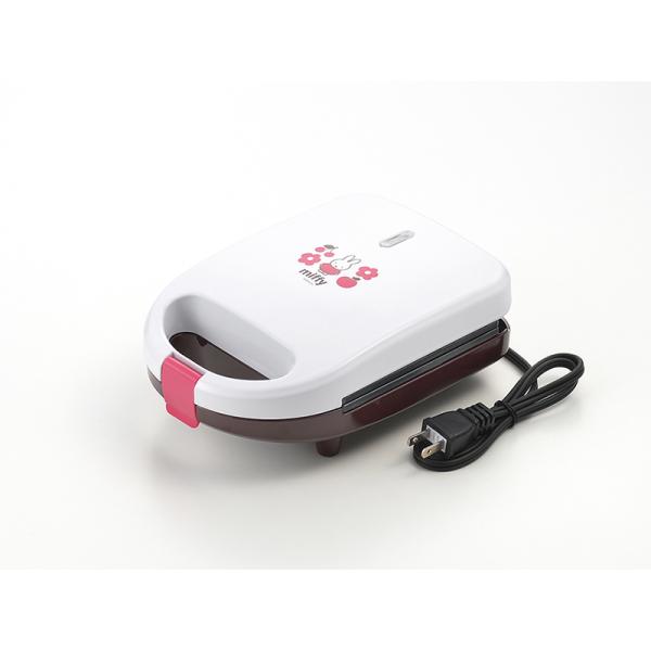 ホットサンドメーカー MIFFY 耳まで焼けるホットサンドメーカー DB-207 消費電力 400W タマハシ 中国製ミッフィーとフルーツやお花を配したホットサンドメーカーお好みの具材を挟んで簡単調理 ホットサンドにミッフィーの焼き型●食パ...