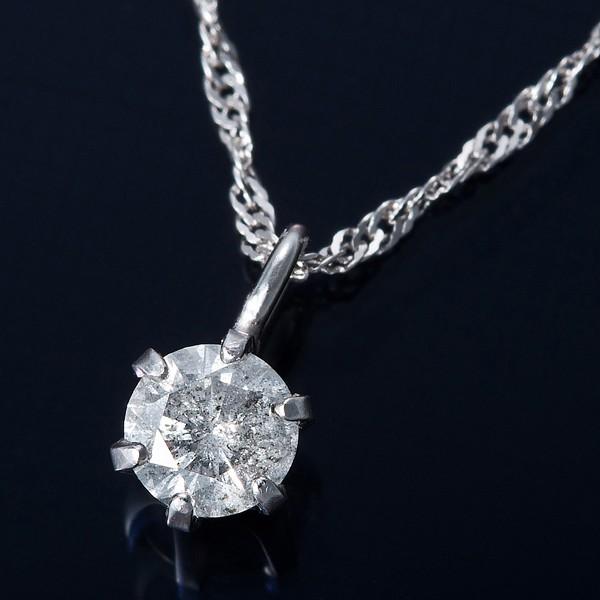 K18WG 0.1ctダイヤモンドペンダント/ネックレス スクリューチェーン  