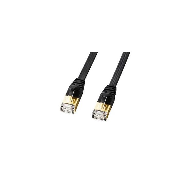 �T�����T�v���C CAT7�E���g���t���b�gLAN�P�[�u���i10m�A�u���b�N�j KB-FLU7-10BK