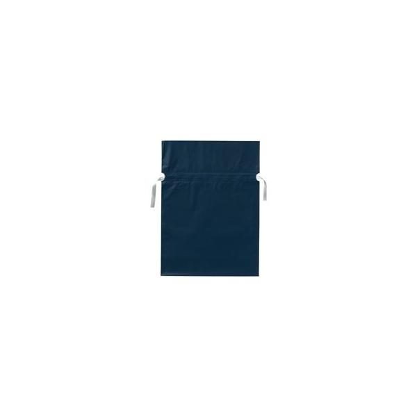(業務用20セット) カクケイ 梨地リボン付き巾着袋 紺 L 20枚 FK2406