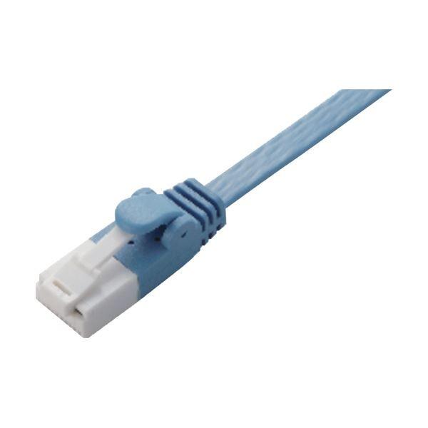 �i�܂Ƃ߁j�G���R�� EU RoHS�w�ߏ����ܐ܂�h�~�t���b�gLAN�P�[�u��(Cat6) �u���[ 10.0m LD-GFT/BU100 1�{�k×3�Z�b�g�l