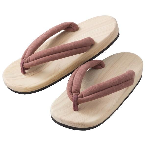 足への衝撃を和らげる 国産（日田）NEW檜サンダル（レディース/エンジ） 【北海道・沖縄・離島配送不可】 足への衝撃を和らげる 国産（日田）NEW檜サンダル（レディース/エンジ