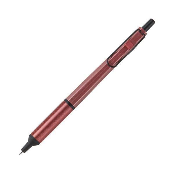 (まとめ) 三菱鉛筆 油性ボールペン ジェットストリーム エッジ 0.38mm 黒 (軸色：ベリーピンク) SXN100338.35 1本 〔×3セット〕