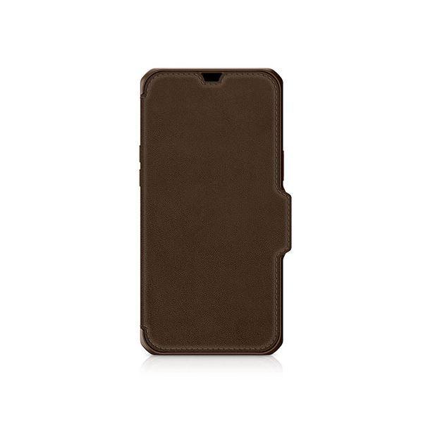 ITSKINS Hybrid Folio Leather for iPhone 13 Pro [Brown with real leather] AP2X-HYBRF-BNRL