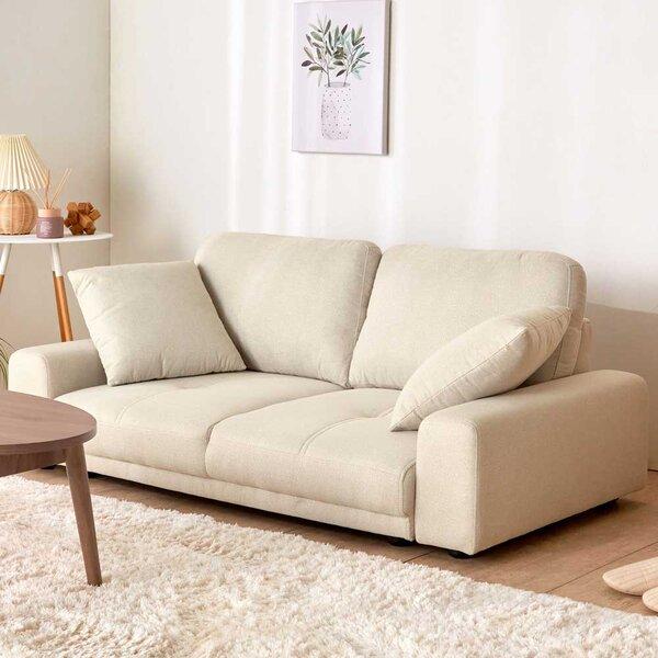 2人掛ローソファ アイボリー 組立品 : SHOPイーアスYahoo!店 - 通販