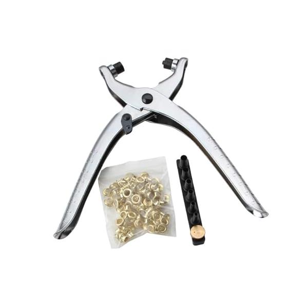 GUCGERS グロメットアイレットプライヤー 2mm~4.5mm 交換可能ハトメプライヤーツール