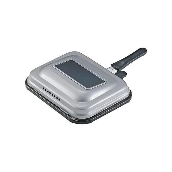 製品サイズ:(約)使用時/全長38×幅27.5×高さ7cm、収納時/幅27.5×奥行24×高さ7cm製品重量:(約)1.1kg素材・材質:本体/鉄(ほうろう)、アミ・ふた/鉄(シリコーン樹脂塗装(ふっ素樹脂含有))、ガラス蓋/強化ガラス製器...