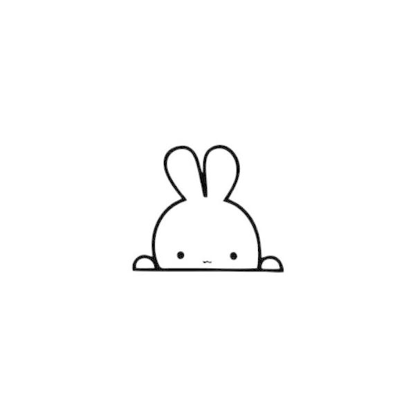 ラビちゃん　防水カッティングステッカー！！(2枚set）サイズ 約w10cm×h8.6cm うさぎ Rabbit ラビット　※全国一律送料無料！！沖縄・離島も無料！！