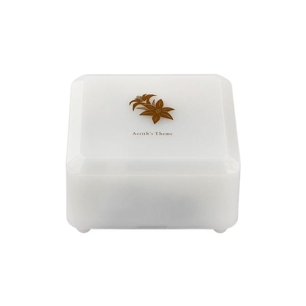 「商品情報」商品紹介FINAL FANTASY VII オルゴール＜エアリスのテーマ＞が登場。安全警告特になし「主な仕様」本体サイズ：約W60mm×D53mm×H40mm、弁数:18弁