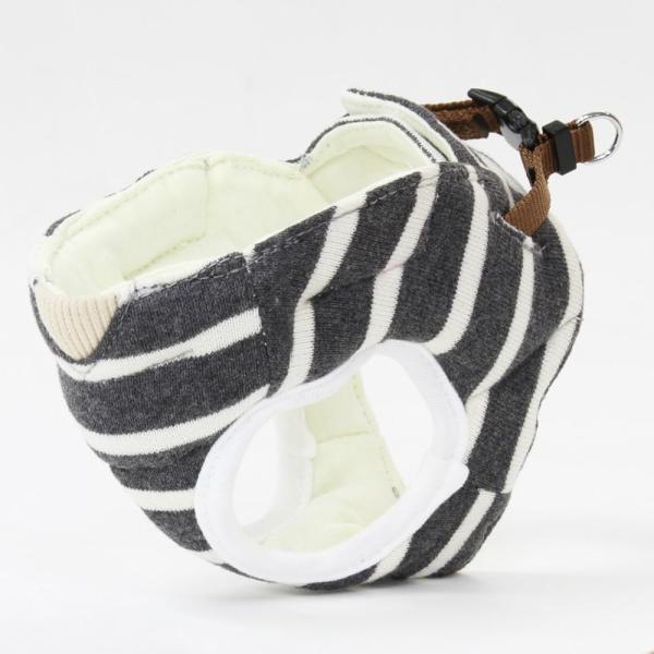 ペティオ Petio 7歳からのやさしいハーネス ボーダー グレー 超小型犬用 S サイズ 胴回り：40〜50ｃｍ