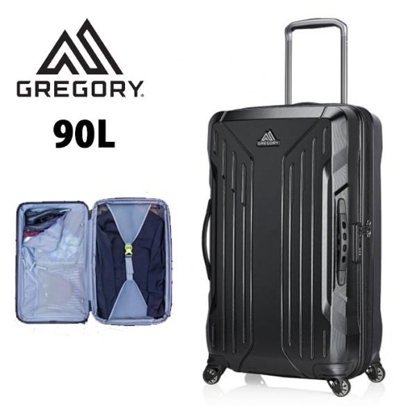 グレゴリー スーツケース GREGORY 90L クアドロプロ 30 拡張機能 A.BLACK ハードケースローラー キャリーバッグ トラベル 1005