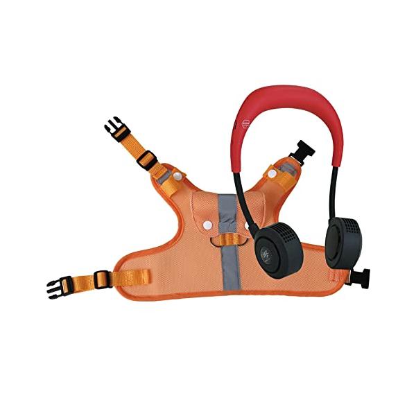 SPICE OF LIFE(スパイス) ドッグウェア&amp;扇風機セット(シロッコファン) オレンジ×レッド Mサイズ 中型犬用 WFan ダブルファン DFYS213RD-MDSET