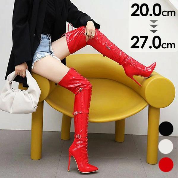 ロングブーツ ニーハイブーツ ヒール12cm ピンヒール ブーツ 美脚 カジュアル レディース シューズ 靴 秋 冬 春 20代 30代 40代 20.0 22.0 24.5 26.0 27.0 :se081:syokoya 通販 ブーツ 20.0cm