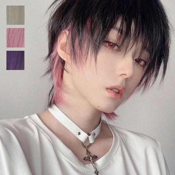 最大66 オフ ウィッグ メンズ インナーカラー 短髪 かつら 自然 フルウィッグ ショートウィッグ ショートヘア 前髪あり コスプレ 男装 おしゃれ ナチュラル かっこい 可愛い Bayern Dghk De