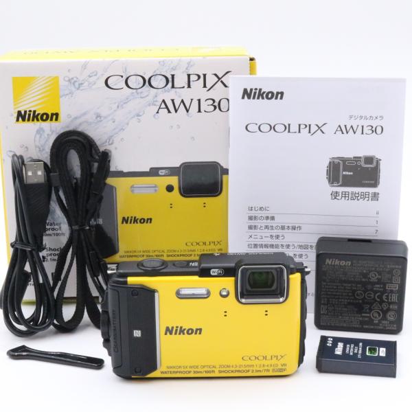 □新品級□ Nikon ニコン デジタルカメラ COOLPIX AW130 イエロー YW