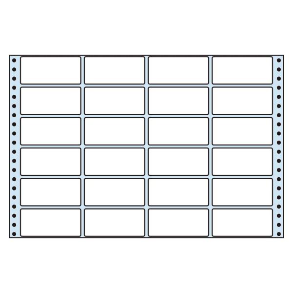 ラベル剥離紙 ナナクリエイト NC15FB 連続ラベル剥離紙ブルー 15×10インチ 24面 84mm×38mm 500折12000枚