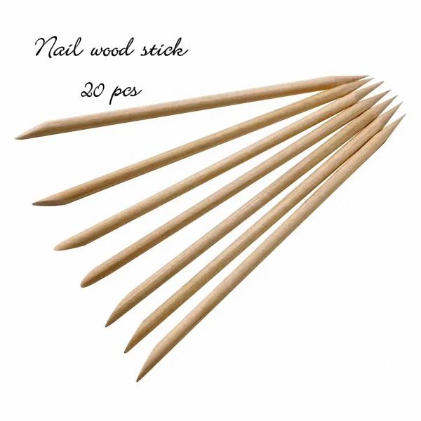 キューティクルケアやパーツ置き、ネイルチップ除去など用途はいろいろ。■木製■数量：約20本■サイズ：15cm海外輸入品のためバリなどございます。あらかじめご了承の上お買い求めください。