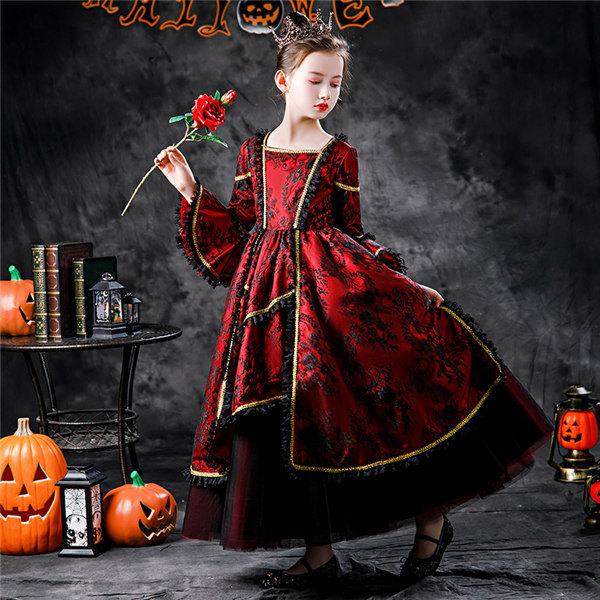 オリジナル ロングドレス ドレス カラードレス 袖あり コスチューム 仮装 おうちハローウィン 魔女 悪魔 吸血鬼 ワンピース キッズ ハロウィン その他のコスプレ衣装 サイズ 160 Wowcoffeeroasters Com