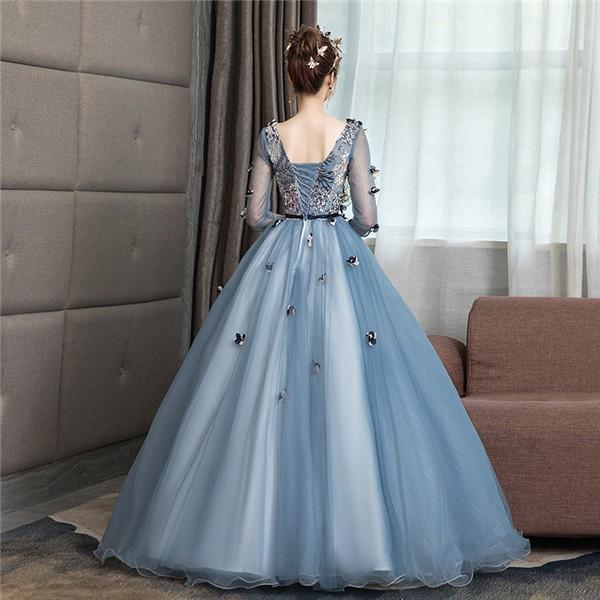 カラードレス ウェディングドレス ロングドレス 花嫁 演奏会 ピアノ