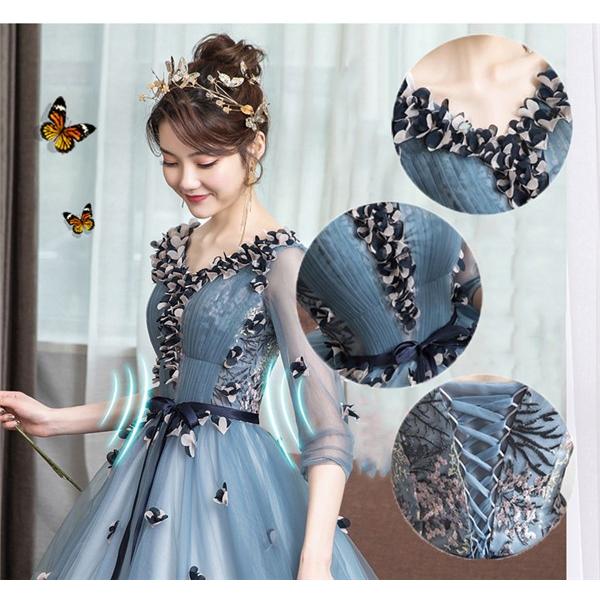 カラードレス ウェディングドレス ロングドレス 花嫁 演奏会 ピアノ