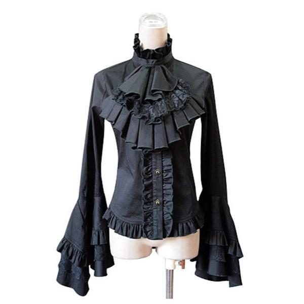 ゴスロリ ロリータ シャツ パンク ゴシック 貴族風 ロリータ ホワイト ブラック 可愛い 貴族服 学園祭 文化祭 パーティー 演奏会 披露宴 舞台 衣装 Da224h2 マンテンショップ 通販 Yahoo ショッピング