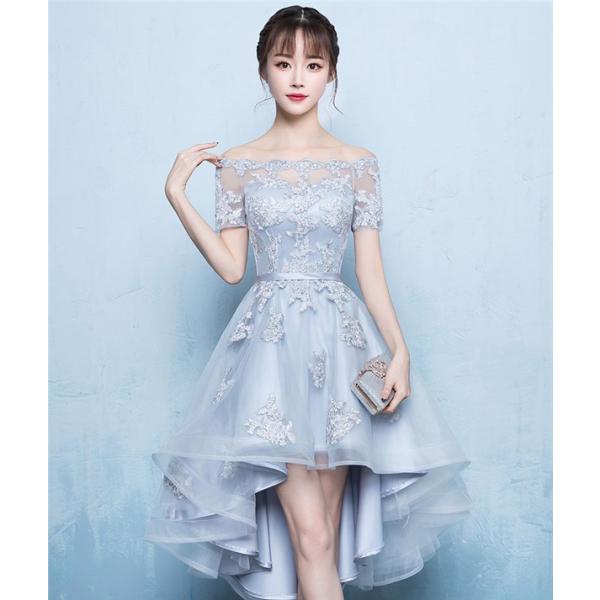 パーティードレス★美品38サイズ パーティードレス｜ひざ丈｜バイカラー ｜レディース