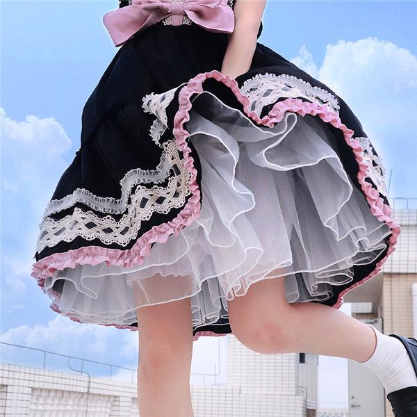 パニエ レディース スカート ロリータ ワイヤー無し ゴスロリ ソフト