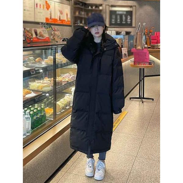 ダウンコート 超ロング ダウンジャケット Aライン フード有り 撥水