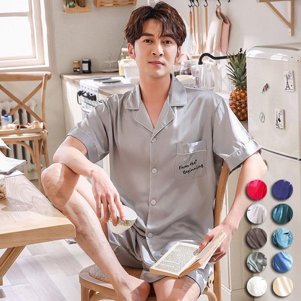 パジャマ 上下セット メンズ 半袖 無地 部屋着 寝間着 ルームウェア 夏 着心地いい 男性 大きいサイズ 4l 誕生日 ギフト 結婚祝い 父の日 Dd197n1 マンテンショップ 通販 Yahoo ショッピング