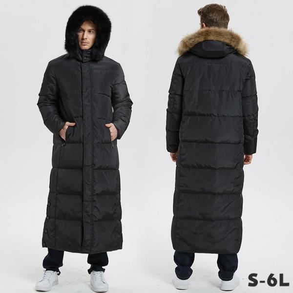 ダウンコート メンズ 大きいサイズ コート ロング ベンチコート ファー付き フード付き 黒 ロングコート 父の日 彼氏 プレゼント カッコイイ アウター ダウン シンプル 冬 冬服 柔らかい 暖かい 防寒 防寒着 紳士 通勤 暖かい あったか ダウンコート メンズ 大きいサイズ コート ロング ベンチコート ファー