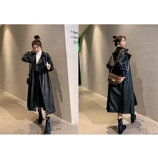 フェイクレザート レザージャケット ロングジャケット フェイクレザート レザージャケット ロングジャケット