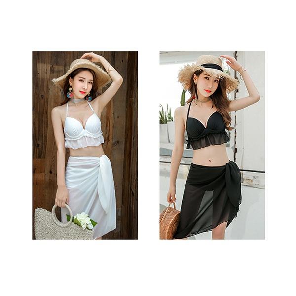 新作 水着 レディース セクシー ビキニ ワイヤー入り レース 2Colors