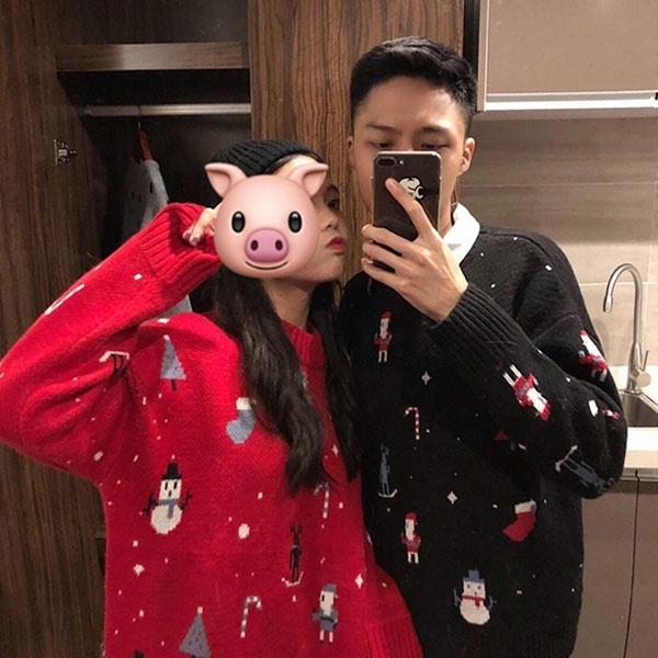 ペアルック セーター メンズ レディース 学生 ゆったり クリスマス 赤 