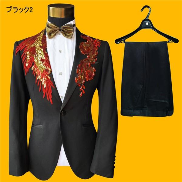 S/M/L/XL/2XL/3XL/4XL/5XL ステージ 衣装 カラオケ 大会 男性用スーツ