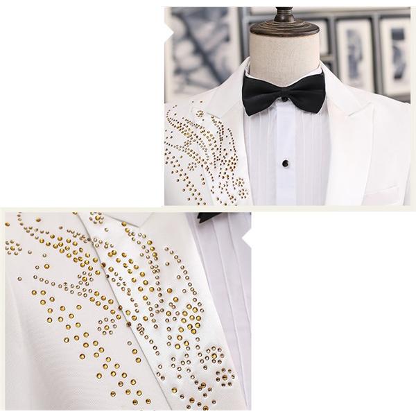 タキシード メンズスーツ ステージ 衣装 カラオケ 大会 男性用スーツ キラキラ 舞台 王子様 貴公子 大人 演奏会 演劇 演奏会　発表会 貴 タキシード メンズスーツ ステージ 衣装 カラオケ 大会 男性用スーツ