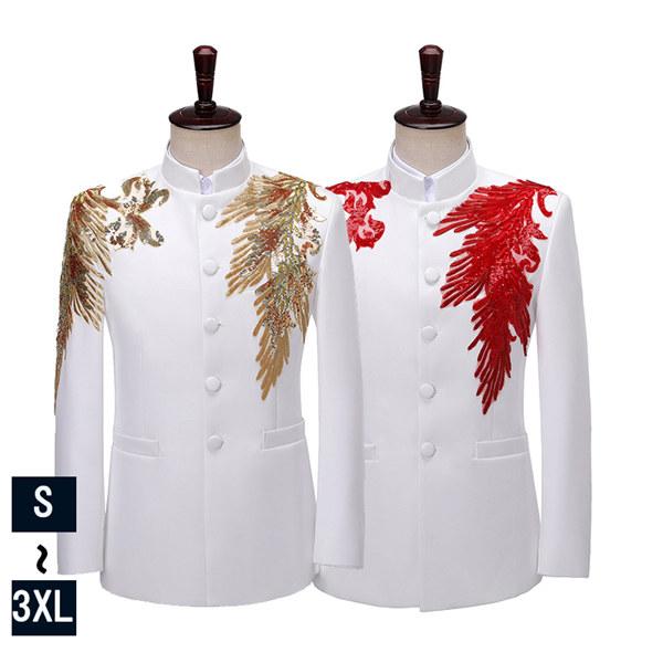 タキシード ステージ衣装 カラオケ 大会 新作 男性用スーツ 演出服