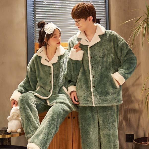 代引可 パジャマ メンズ レディース もこもこ ルームウェア 冬 カップル ペアパジャマ 冬パジャマ ロング丈 防寒 あったか かわいい 上下セット パジャマ Www Zdolsek Com