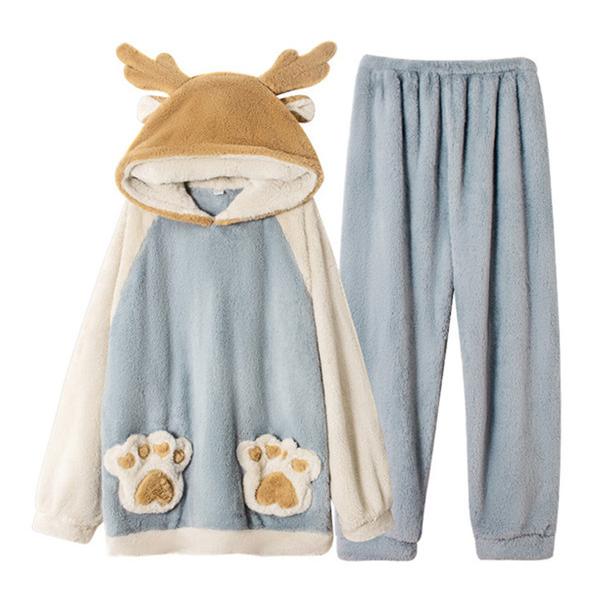 パジャマ カップル ペア 冬 部屋着 裏起毛 ペアパジャマ 冬向き ルーム