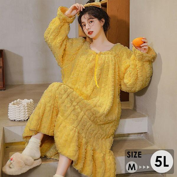 ルームウェア プリンセス風 パジャマ 冬 長袖 寝巻き 部屋着 暖かい