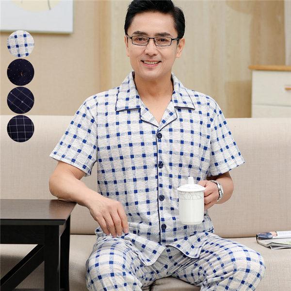 パジャマ メンズ 半袖 綿 夏用 上下セット ナイトウエア 前開き ルームウエア パンツ チェック 部屋着 韓国風 パジャマ 寝間着 Dh124d3 マンテンショップ 通販 Yahoo ショッピング