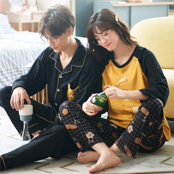 春 秋 新作 カップル パジャマ ペア あったかパジャマ メンズ 部屋着 ルームウェア ペアパジャマ 長袖 韓国 長袖 長パンツ 寝巻き Dh218d4 マンテンショップ 通販 Yahoo ショッピング