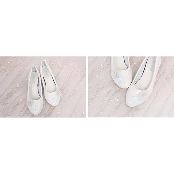 パンプス 花付き ヒール5cm ピンヒール チャンキーヒール アーモンド