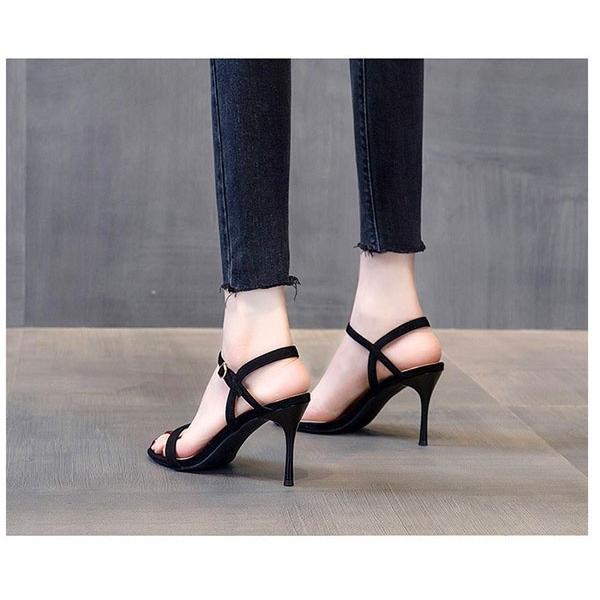 サンダル レディース ヒール ストラップ ハイヒール アンクルベルト ベルト付き ヒール8cm 可愛い 美脚サンダル アンクルストラップ 調節可能 Di646s1 マンテンショップ 通販 Yahoo ショッピング