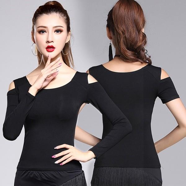 社交ダンス　スタンダード　ラテン　トップス トップス 長袖 社交ダンス衣装 女性 レッスンウェア 社交ダンス