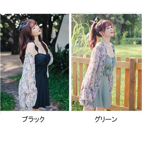 ワンピース水着 オールインワン ぽっちゃり水着 水着 体型カバー