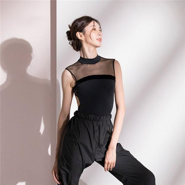 レオタード ノースリーブ お洒落 韓国 大人用 バレエ衣装 練習着 演出