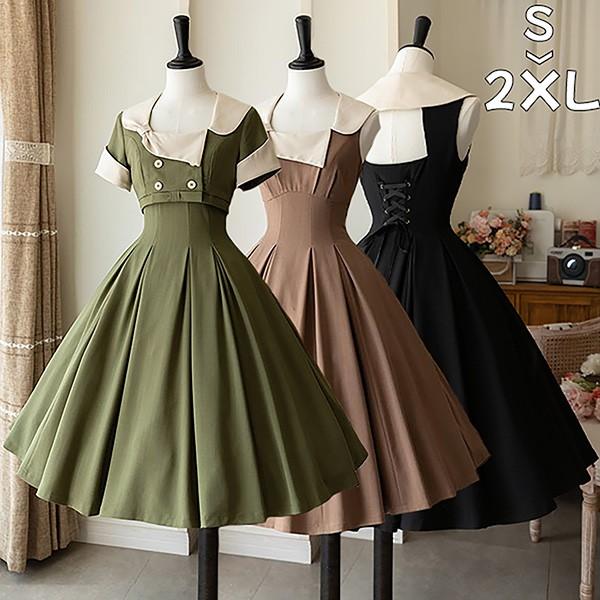 ワンピース トップス 可愛い レディース ロング ロリータ 半袖