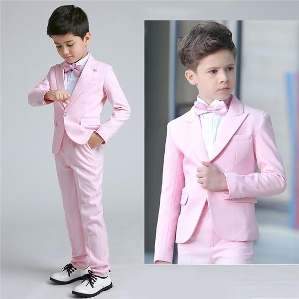 110cm 160cm子供 フォーマル スーツ 4点セット服 結婚式 発表会 制服 男の子 ピンク タキシードキッズ 七五三 6サイズ Winestyles Jp