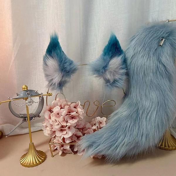 コスプレ道具 狼 おおかみ 尻尾 耳 手作り もこもこ 文化祭 学園祭