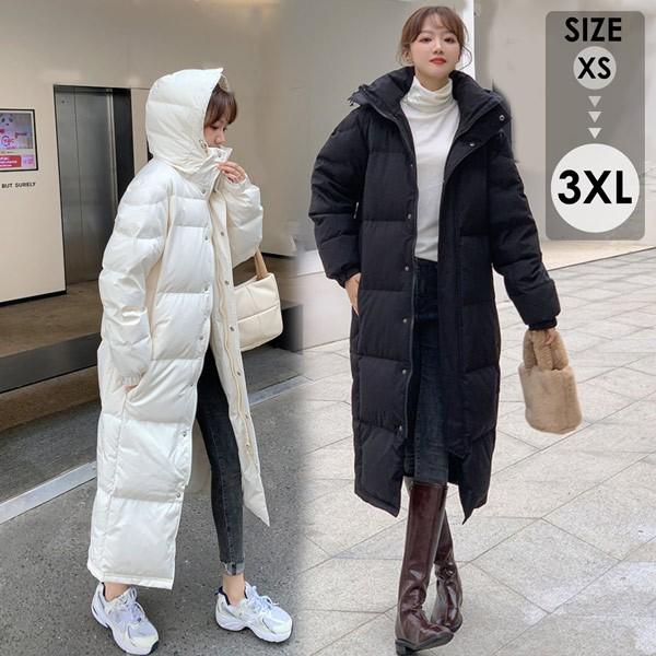 ダウンコート 超ロング ダウンジャケット フード有り 撥水 軽量 大きい